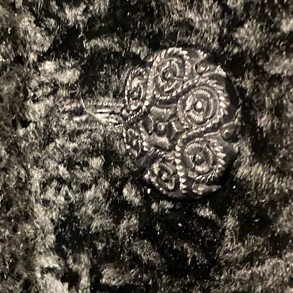 J.Jill 1x Vintage Style Swing Coat Plush Thick Crushed Velvet Pockets Black - Picture 5 of 11